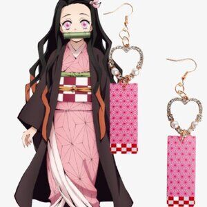 Hanafuda Earrings Manga Inspired Anime Fashion Acrylic Cosplay